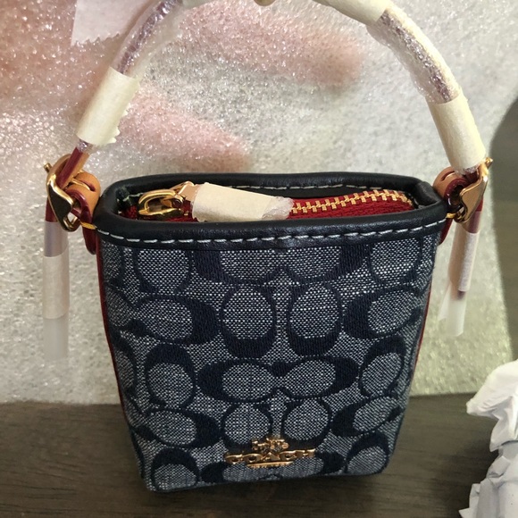 Coach Accessories Coach Mini Val Duffle Bag Charm In Chambray Poshmark